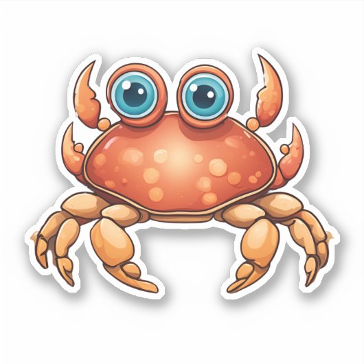 Sticker Adorable crabe de sable étanche (Devant)