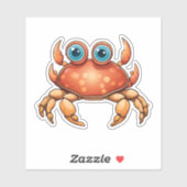 Sticker Adorable crabe de sable étanche (Feuille)
