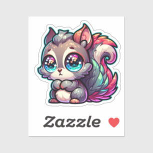 Sticker Adorable Écureuil mignon
