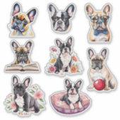 Sticker Adorable French Bulldog Collection  (Devant)