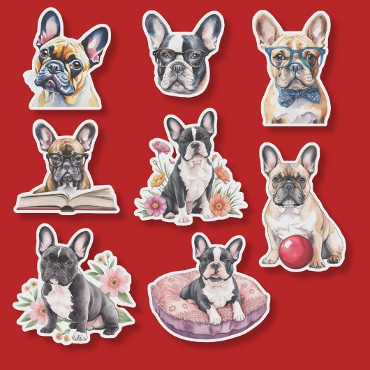 Sticker Adorable French Bulldog Collection 