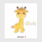 Sticker Adorable Giraffe (Feuille)