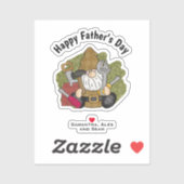 Sticker Adorable Handyman & Carpenter Garden Gnome (Feuille)