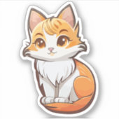 Sticker Adorable Kawaii Kitten (Devant)