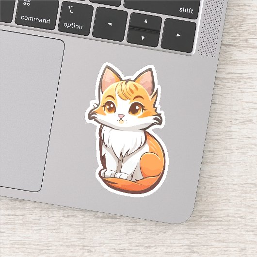 Sticker Adorable Kawaii Kitten (Détail)