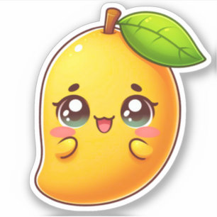 Sticker Adorable Kawaii Mango