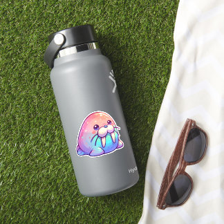 Sticker Adorable Kawaii Sparkly Charm Pastel Walrus