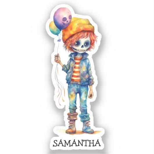 Sticker Adorable Kid Zombie - Jolie Halloween (2) (Recto)