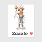 Sticker Adorable Kid Zombie - Jolie Halloween (3) (Feuille)