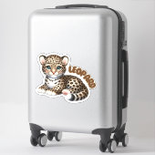Sticker Adorable léopard - Pépinière (Sur valise)