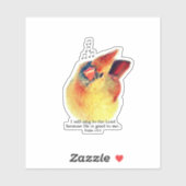 Sticker Adorable Mama Cardinal Singing Praises Bible Verse (Feuille)