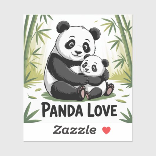 Sticker Adorable Panda Love Retour à l'école (Feuille)