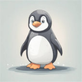 Sticker adorable petit pingouin (Recto)