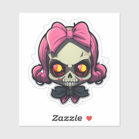 Sticker Adorable Skull (Feuille)
