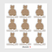 Sticker Adorable Teddy Bear Contour (Feuille)