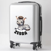 Sticker Adorable Zèbre - Pépinière (Sur valise)