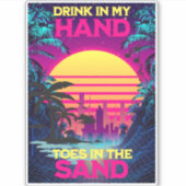 Sticker Adorables Synthwave/Vaporwave Retro 80s (Devant)