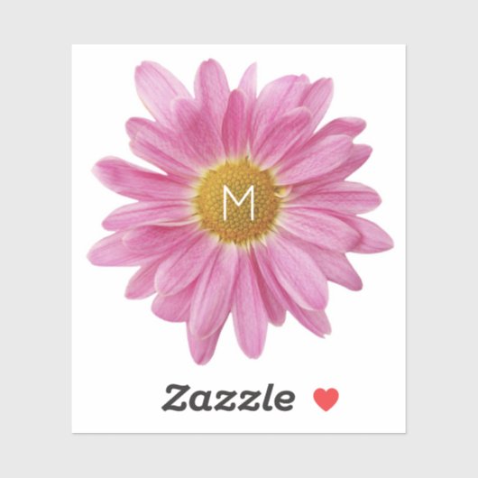 Sticker Ados modernes de marguerite rose frais (Feuille)