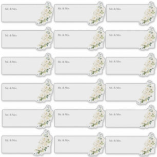 Sticker Adresse client transparente H2 Albâtre Roses