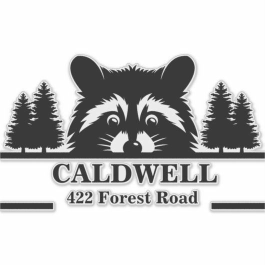 Sticker Adresse de boîte aux lettres personnalisée de Peek (Devant)