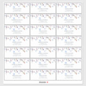 Sticker Adresse de l'invité à la réception de mariage Fleu (Feuille)