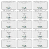 Sticker Adresse de l'invité au gommier bleu rustique (Devant)