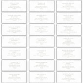 Sticker Adresse de l'invité de la police verte Sage (Devant)