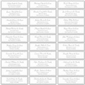 Sticker Adresse de nom d'invité Mariage de script classiqu (Devant)