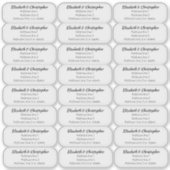 Sticker Adresse de Retour Clair Trois Lignes Transparent C (Devant)