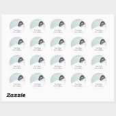 Sticker Adresse de retour de Snowman mignon (Feuille)