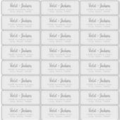 Sticker Adresse de retour transparente du script de brosse (Devant)