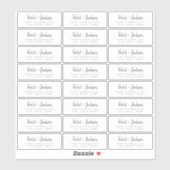 Sticker Adresse de retour transparente du script de brosse (Feuille)