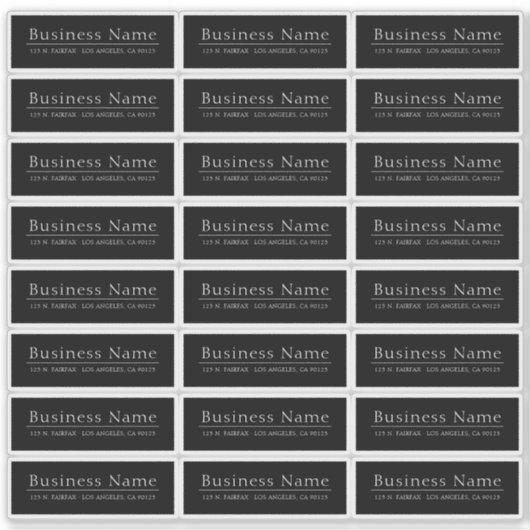 Sticker Adresse de retour transparente ou opaque imperméab (Devant)