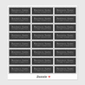 Sticker Adresse de retour transparente ou opaque imperméab (Feuille)