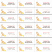 Sticker Adresse des invités pour la soirée de mariage Butt (Devant)