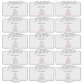 Sticker Adresse d'hôte Rose Delicic Bloom Blush (Devant)