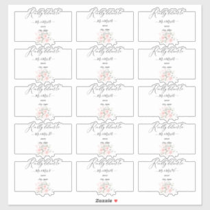 Sticker Adresse d'hôte Rose Delicic Bloom Blush