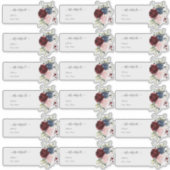 Sticker Adresse d'invité transparente Burgundy Navy (Devant)