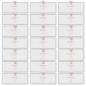 Sticker Adresse d'invité transparente, Faux Rose Gold Star (Devant)