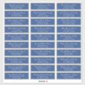 Sticker Adresse du Mariage de script classique simple (Feuille)