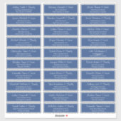 Sticker Adresse du Mariage de script moderne (Feuille)