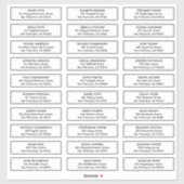 Sticker Adresse du Mariage d'images simple (Feuille)