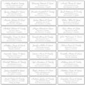 Sticker Adresse du Mariage invité de script cursif simple (Devant)