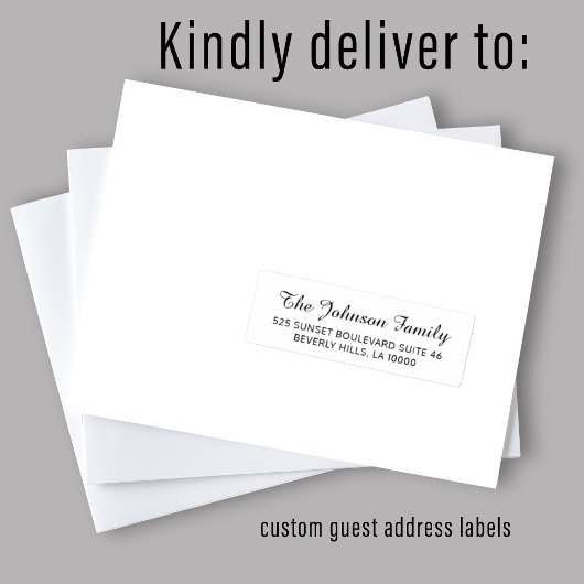 Sticker Adresse individuelle blanche noire élégante étique