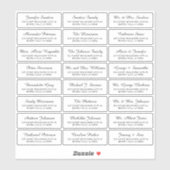 Sticker Adresse individuelle blanche noire élégante étique (Feuille)