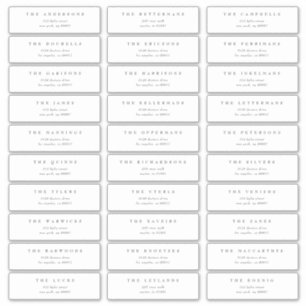 Sticker Adresse individuelle du mariage Classic Dark Grey