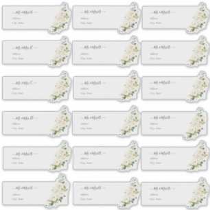 Sticker Adresse Invité Transparente H2 Roses d'Albâtre