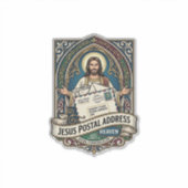 Sticker Adresse postale de Jésus Ciel Adresse postale de J (Devant)