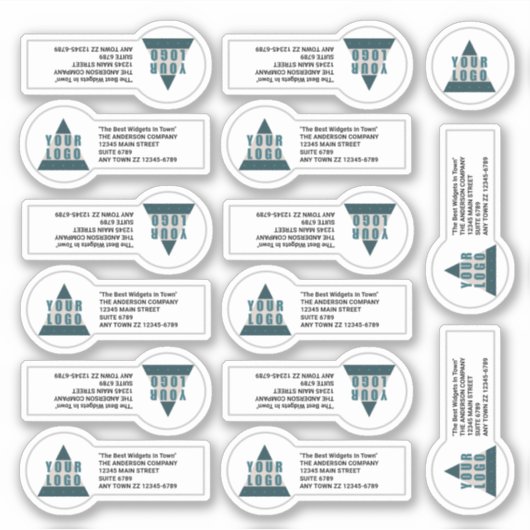 Sticker Adresse Promo du logo de l'entreprise 14 Contour C (Devant)