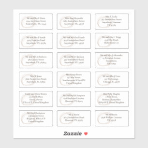 Sticker Adresses de nom individuel contemporain